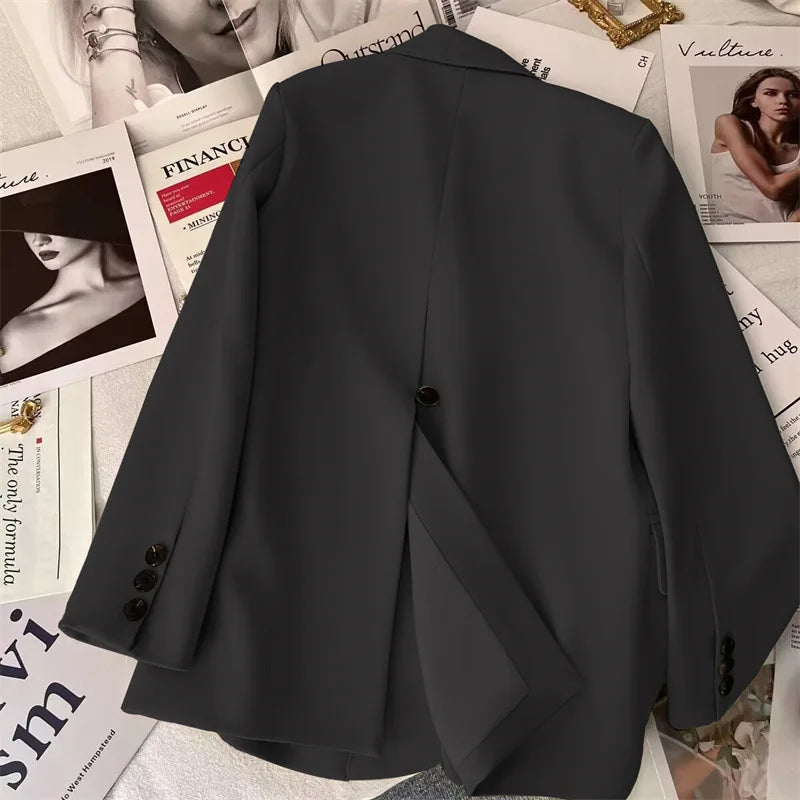 Elegant Versatile Back Split Suit Jacket Single Breasted