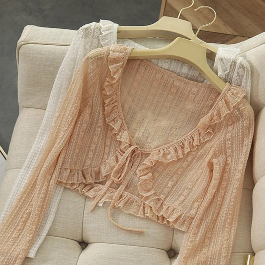 Korean Summer Ruffle Cardigan