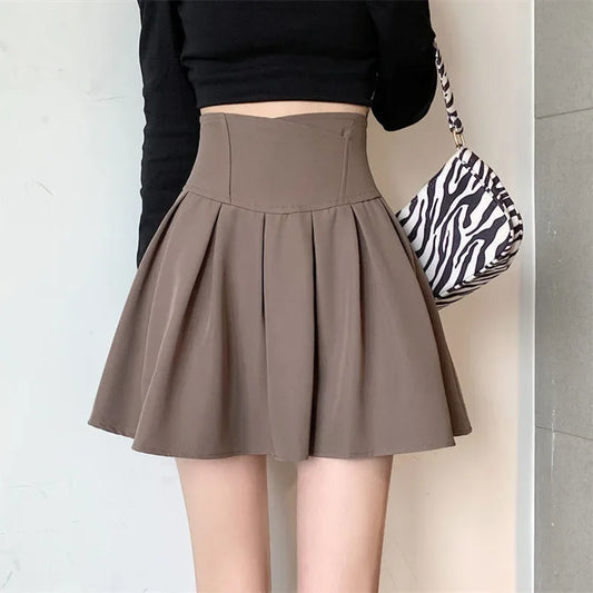 Fashion Pleated Skirt Show Leg Length Chic
