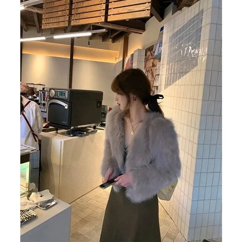 Faux Fur Coat Womens Clothing Comfortable Winter Jacket