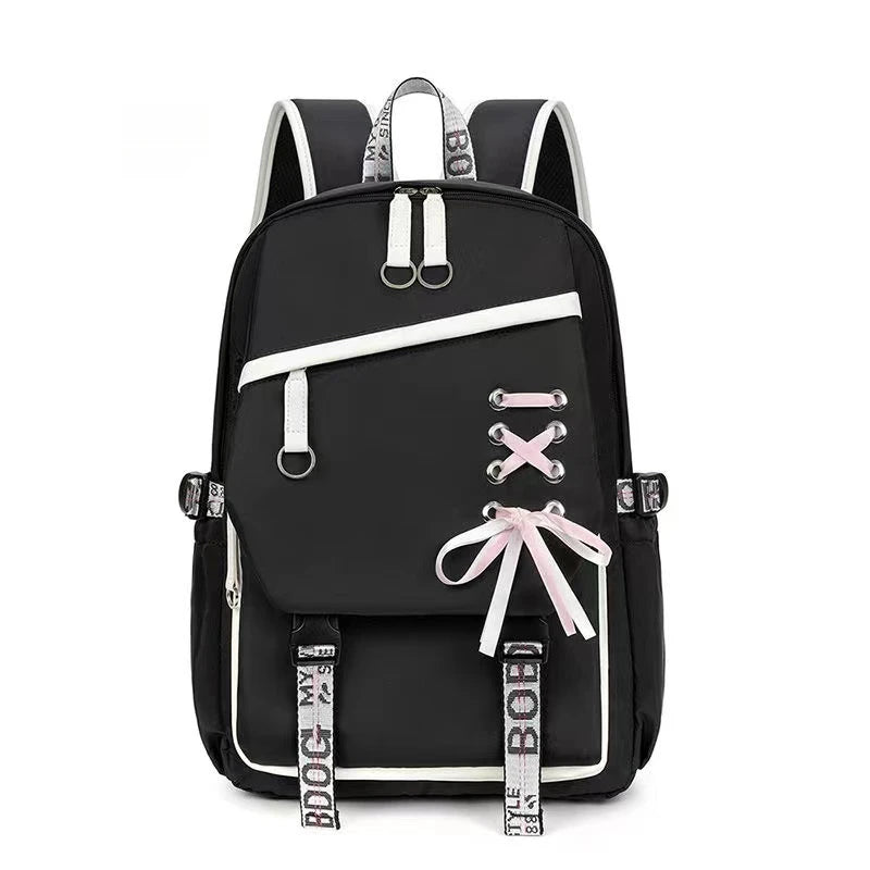 Teenagers Cute School Backpack Nylon Fabric