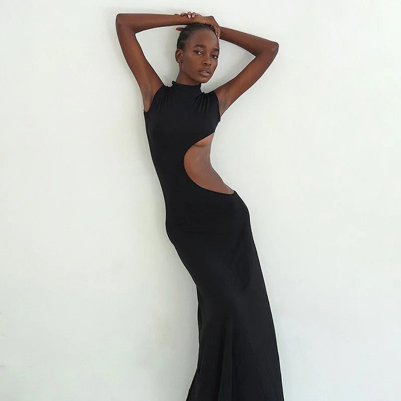 Sexy Cut Out Maxi Dress Vestido Summer Chic