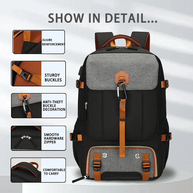 Outdoor Adventure Backpack 50L Waterproof with Shoe Pocket