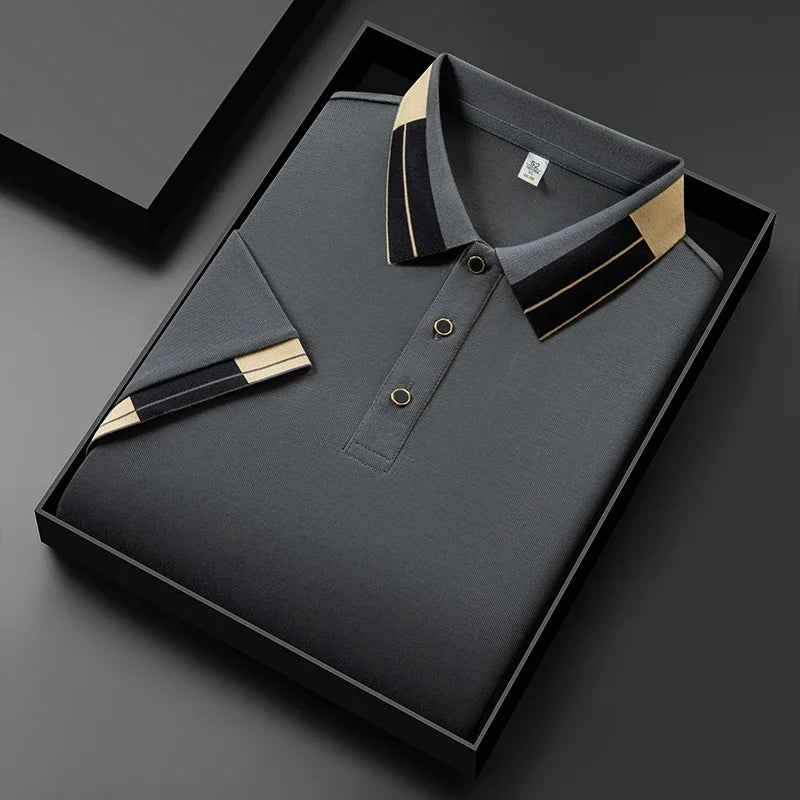 2025 Men’s Luxury Polo Breathable Contrast Style