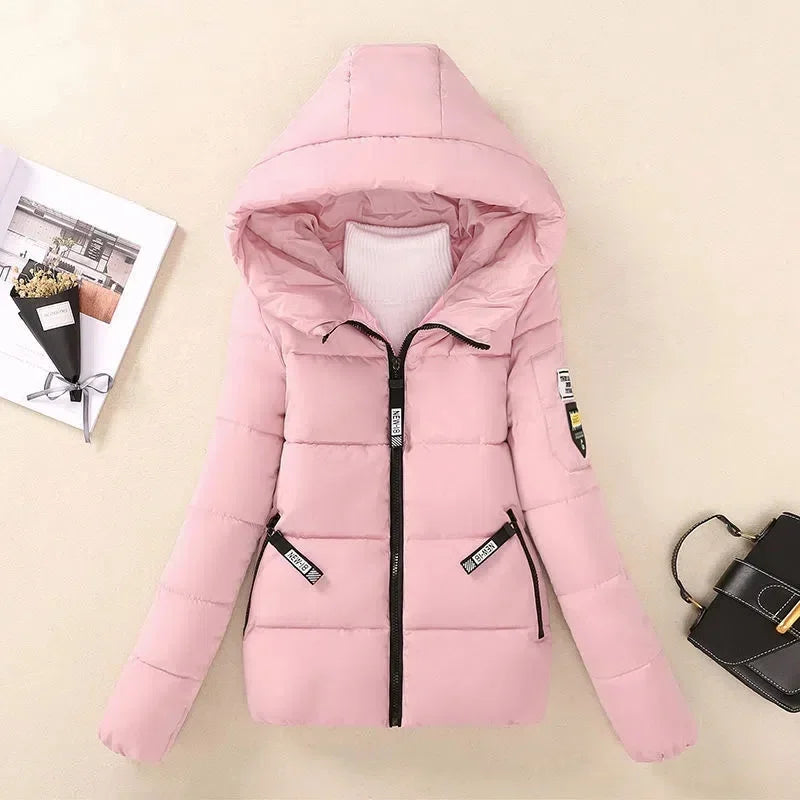 2025 New Winter Hooded Short Coats Warm Thicken Jacket