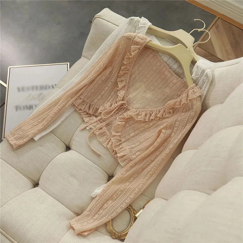 Korean Summer Ruffle Cardigan