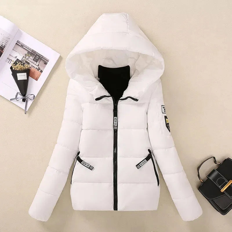 2025 New Winter Hooded Short Coats Warm Thicken Jacket