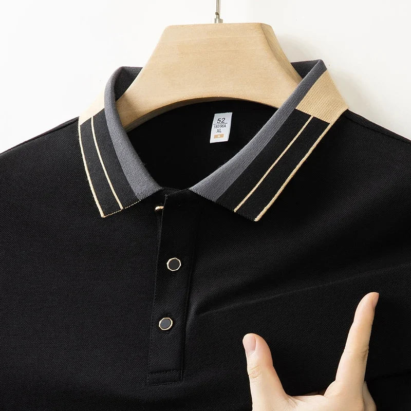 2025 Men’s Luxury Polo Breathable Contrast Style