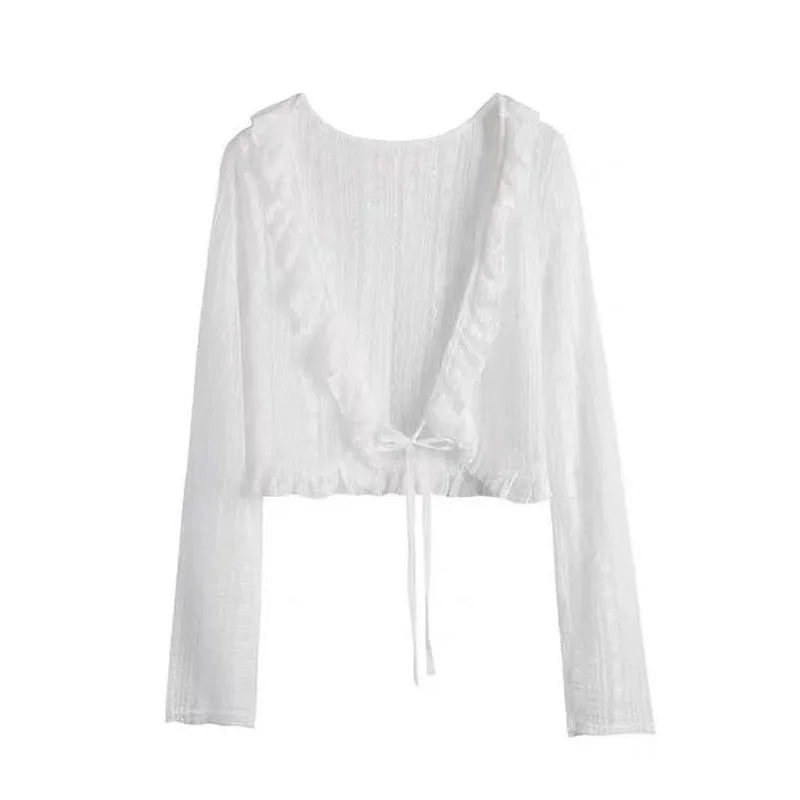 Korean Summer Ruffle Cardigan