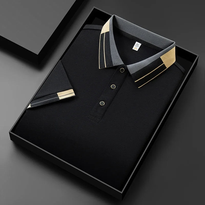 2025 Men’s Luxury Polo Breathable Contrast Style