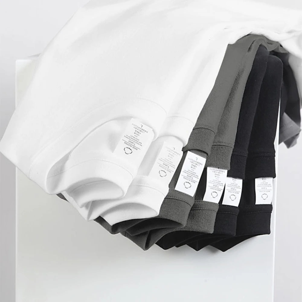 2PCS Cotton Solid Unisex T Shirts