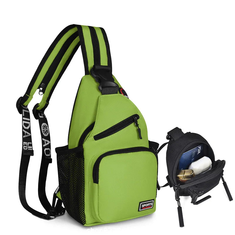 2 in1 Small Sling Backpack Waterproof Daily Chest Bag for Travel Hiking
