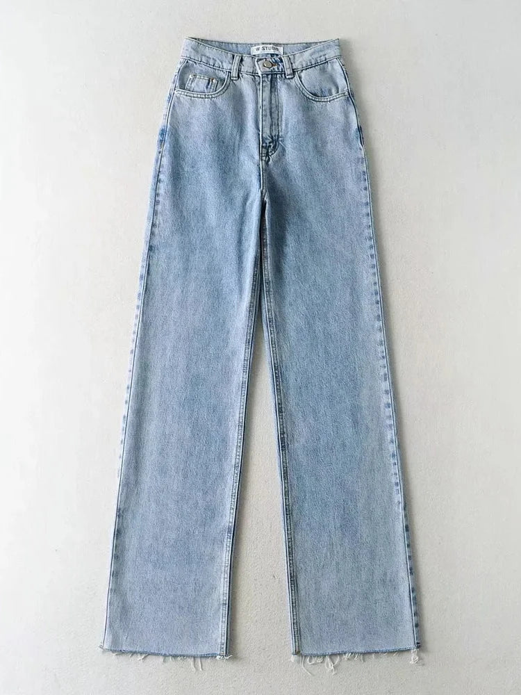Women's Denim High Waist Baggy Jeans Fall Pants