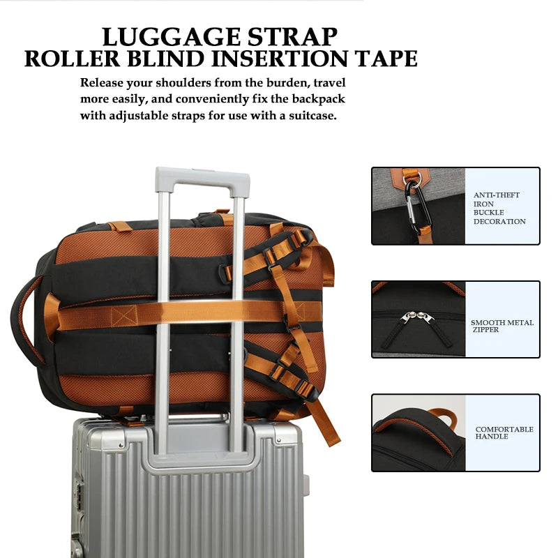 Outdoor Adventure Backpack 50L Waterproof with Shoe Pocket
