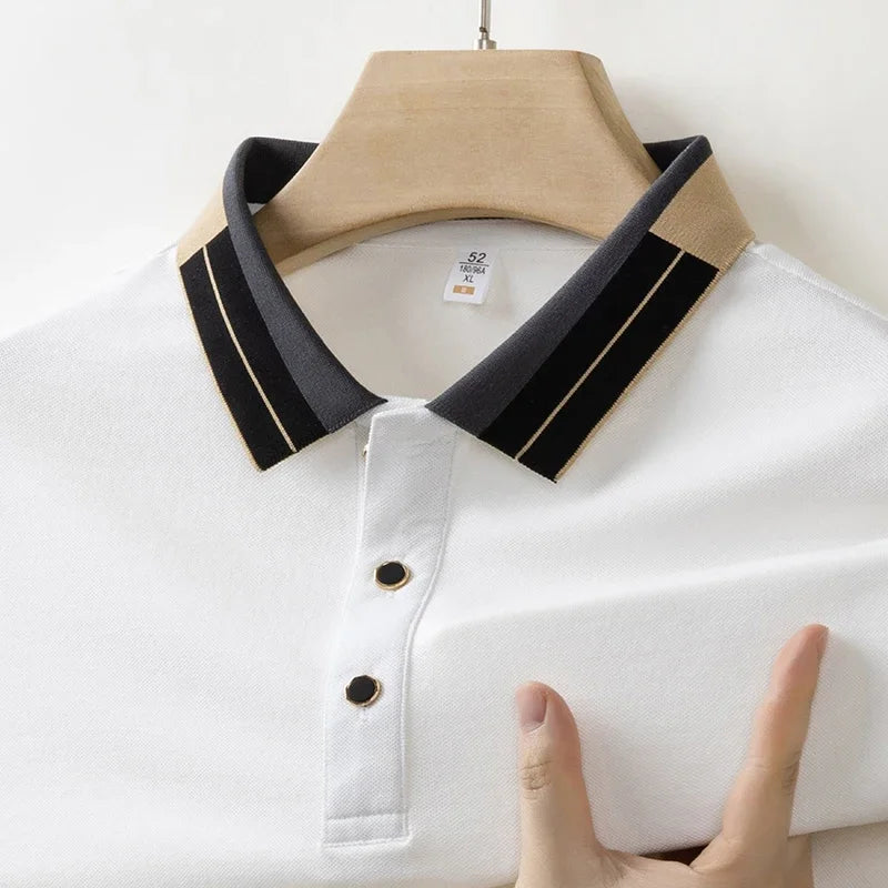 2025 Men’s Luxury Polo Breathable Contrast Style