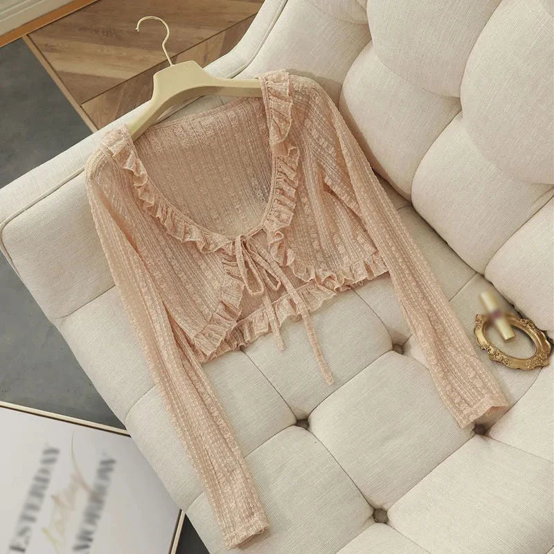 Korean Summer Ruffle Cardigan