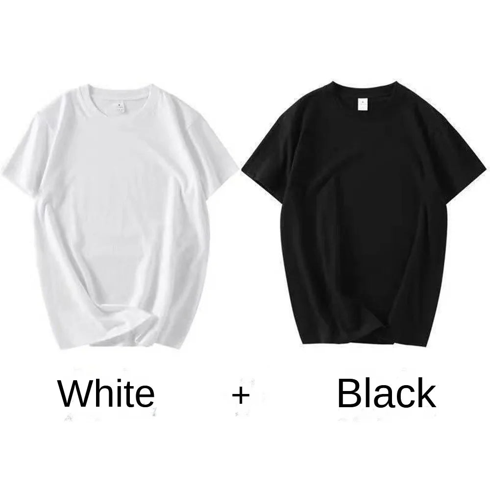 2PCS Cotton Solid Unisex T Shirts