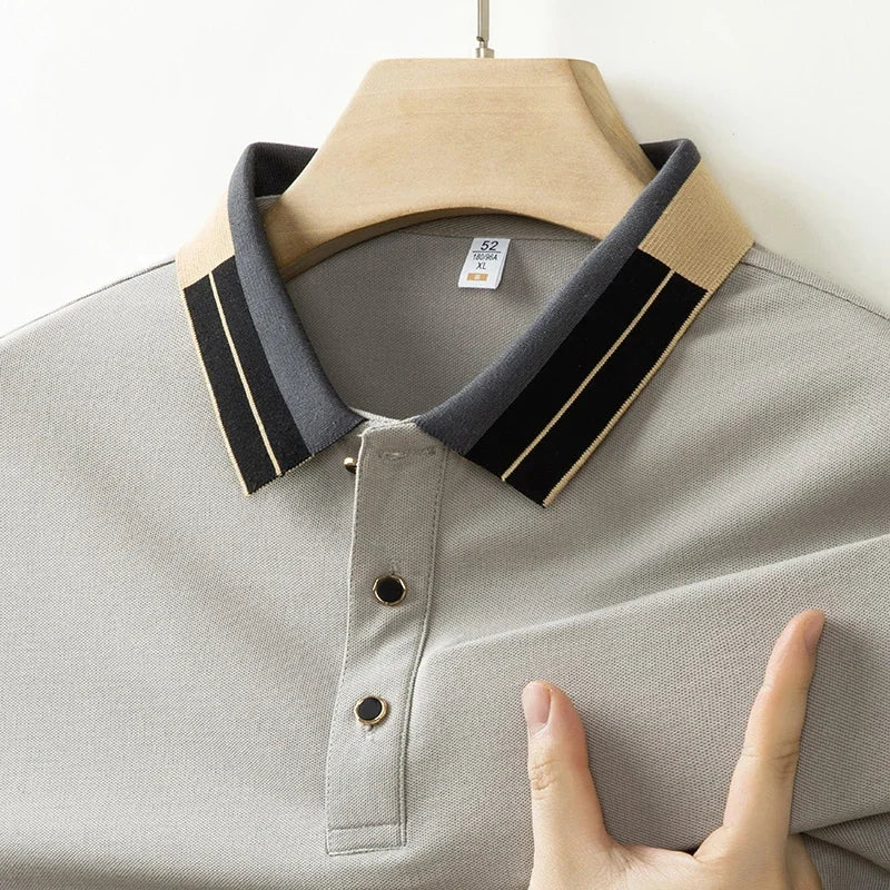 2025 Men’s Luxury Polo Breathable Contrast Style