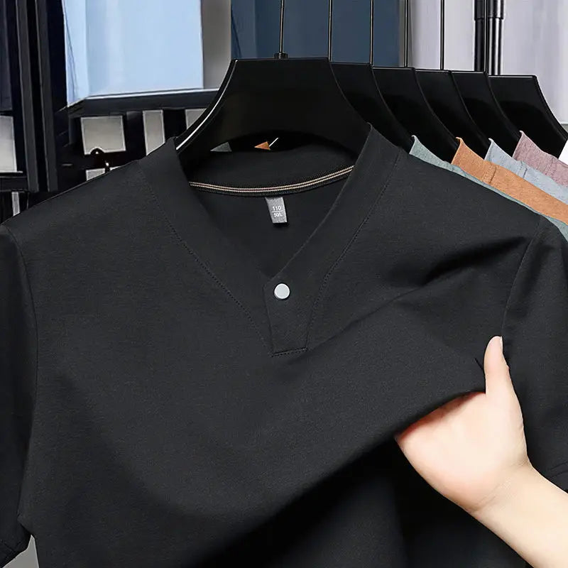 Men’s V-Neck Cotton Tee  Street Style Comfort L-4X